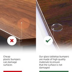 Glass Table Top Anti Slip Pads, 50 Pcs Bumpers, Clear