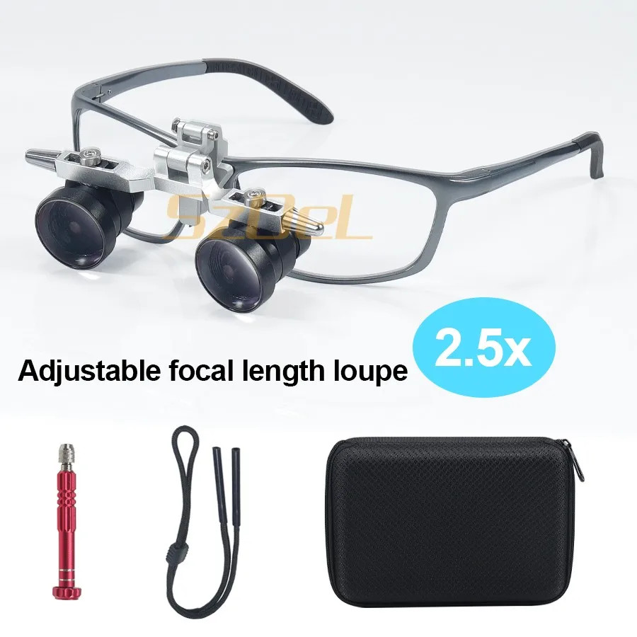 2.5X 3.5X Dental Binocular Loupes Surgical Magnifier 300-550mm