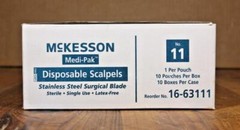 *Box of 10 Units* McKesson Size 11 Disposable Scalpel Single-Use Sterile