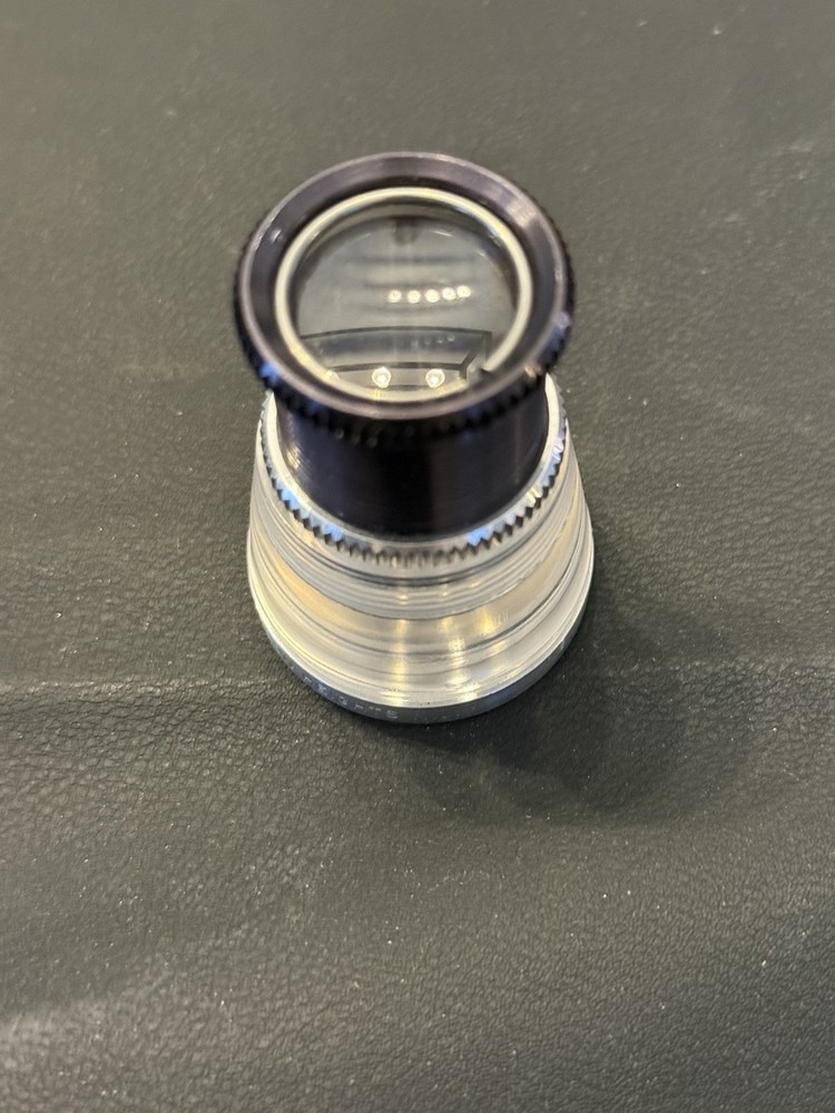 Vintage Threaded Optical Inspection Loupe Industrial Precision Magnifier