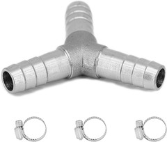 Stainless Steel 5/16″ Hose Barb Wye 3 Way Y Shaped Barbed Union Home Brew Fittin