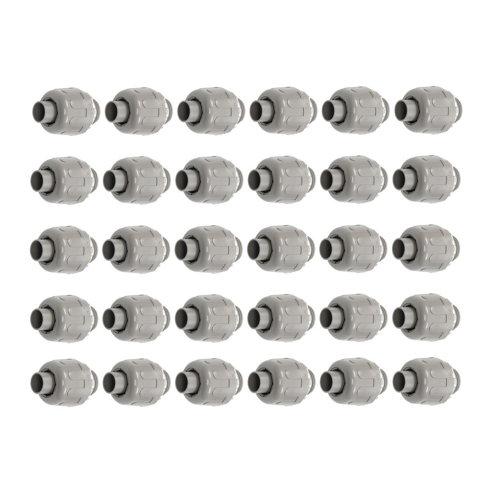 30 Pcs 1/2 Inch Liquid Tight Connector PVC Electrical Conduit Fittings Straight