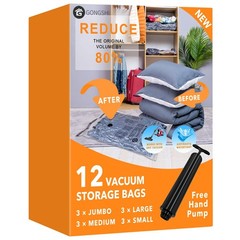 Vacuum Storage Bags, Space Saver Seal Bags For Clothing, Travel Luggage,Blank…