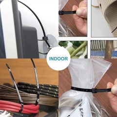 Assorted Zip Ties 2000 Pack – 4″ 6″ 8″ 12″ Black UV Resistant Cable Ties