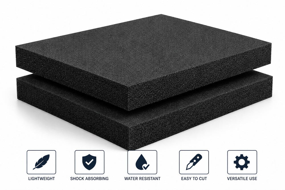 Polyethylene Closed Cell Foam Sheets 16″ x 12″ x 1″ Tool Box Case Insert 2 Pack