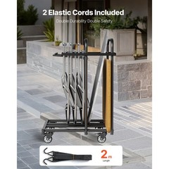 Folding Chair Rack Cart for 5 Tables+14 Chairs of 400LBS with Casters