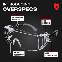 Safety Glasses over Eyeglasses — Fog and Scratch-Resistant over Glasses Safety G