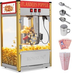 ROVSUN 10oz 40 Cups Commercial Popcorn Popper Maker Machine 800W Bar Service