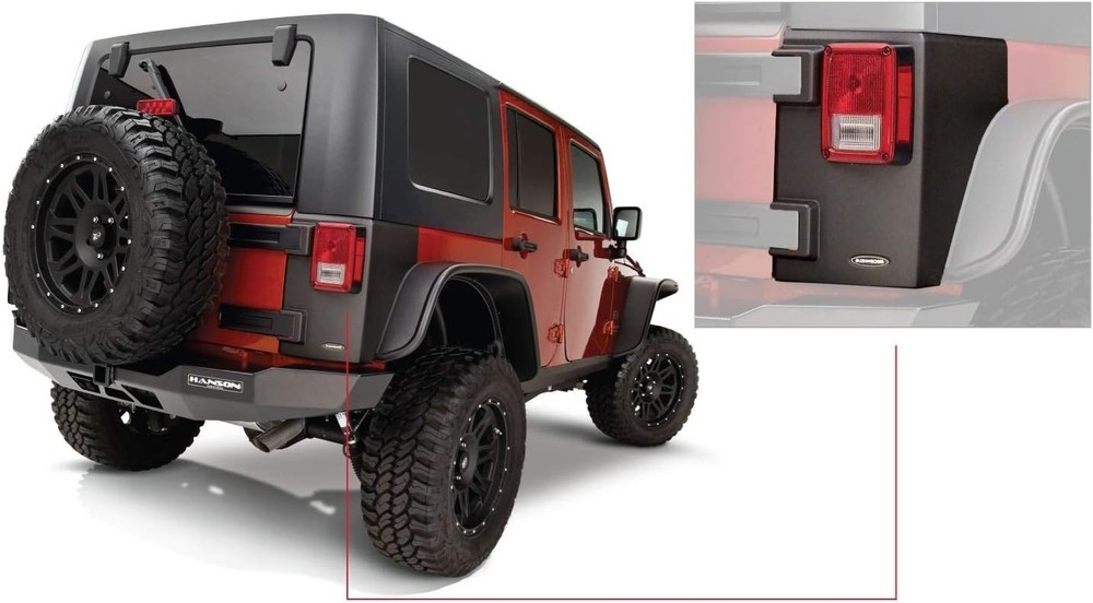 Bushwacker Trail Armor Rear Corner Covers | 2-Piece Set, Black, Textured Finish