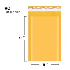 50PC #0 6×9 Poly Bubble Mailer Kraft Padded Envelopes Shipping Bags MADE IN USA