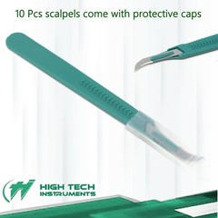 Disposable Scalpel Blades| #12 Sharp, Tempered Stainless-Steel Blades | Sterile