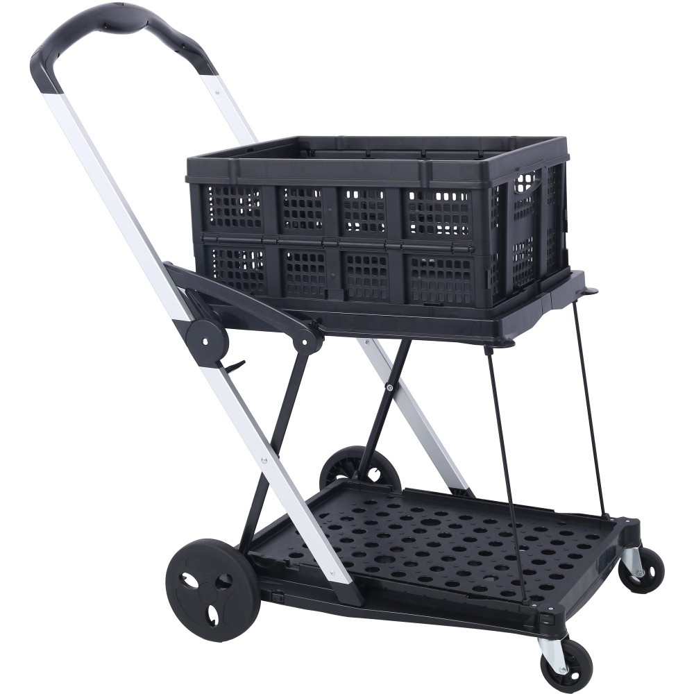 2-Tier Collapsible Multi-Purpose Utility Shopping Cart