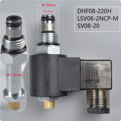 Hydraulic Threaded Cartridge Solenoid Valve 2 Way Normally Closed DHF08-220H