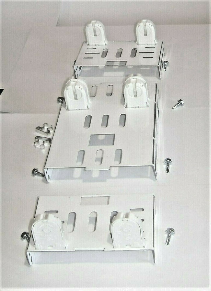 Retrofit Kit 8′ T8 T12 2 Bulb Fluorescent Light Strip Fixture to 4 4′ LED Tubes