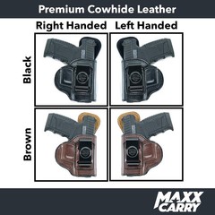 Maxx Carry Inside The Waistband Leather Holster Fits SIG P365 XL. IWB Holster.