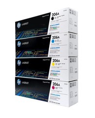 HP 206A Set | 4-Pack Original Toner Combo | All Four Colors Included