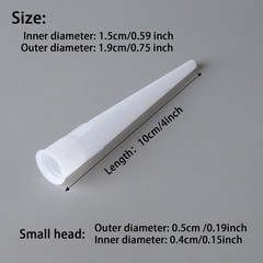 QDiShi Caulking Nozzle Tips 10cm/4inch 30Pcs – Plastic Gun white