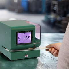 Acroprint M150MC4 Heavy-Duty Digital Time Recorder, Steel Construction, Backlit