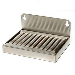 Stainless Wall Mount Drip Tray Grate Backsplash 5” x 6″ Draft Beer Kegerator Keg