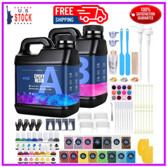 Complete 82oz Epoxy Resin Kit: 15 Mica Colors & Perfect Casting for Artisans