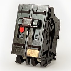 Wadsworth A250NI 50 Amp 2 Pole BIG BODY Plastic Foot Circuit Breaker A250