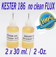 60 ml. / 2 Oz. KESTER 186 Rosin No Clean Soldering Solder Liquid Flux Reflow