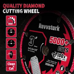 3 Inch Cut Off Wheel Diamond Cutting Wheel for Metal 3/8″ Arbor | Angle Grinder