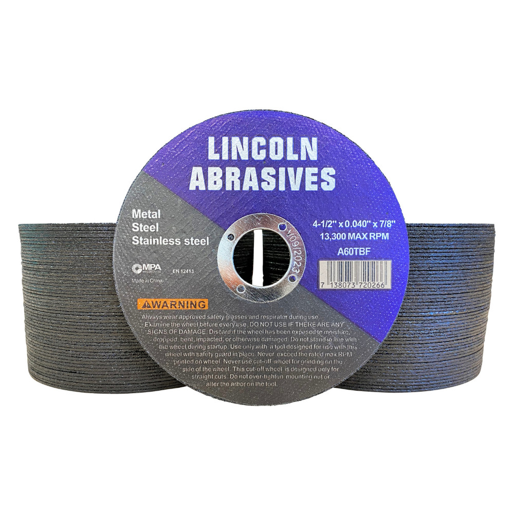 100 Pc 4-1/2″ x .040″ x 7/8″ Cut off Wheels Stainless Steel Metal Cutting Discs