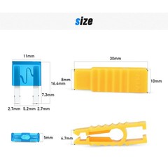 Nilight 120Pcs Blade Fuses Assortment 5, 7.5, 10, 15, 20, 25, 30 AMP Regular