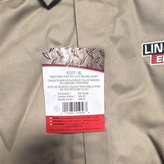 Lincoln Electric FR Khaki Cloth Welding Jacket Traditional Length XL K3317