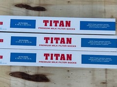 Qty -150 – TITAN PREMIUM MILK FILTER SOCKS 4-7/8″ X 33-1/2″ -PROFESSIONAL “NEW”