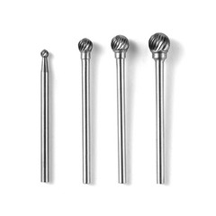 4 Pcs Ball Shape Aluminum Cutting Burr Set – 3/32” Shank Tungsten Carbide En…