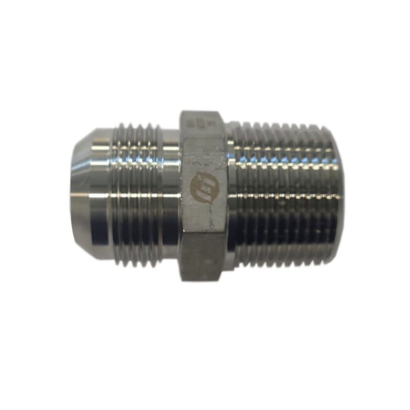 3-Pack Stainless Steel MJIC-MPT Hex Nipple| 1/4″ MJIC X 3/8″ MPT | 2404-04-06-SS
