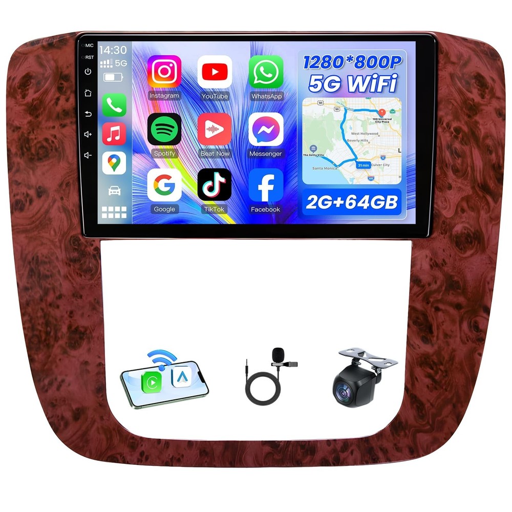 4Core 64GB Android 13 Radio for 2007-2013 Chevy Suburban Tahoe Silverado: GMC…