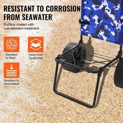 Beach & Fishing Cart 69lb 15.4×15.7in 10in PE Wheels