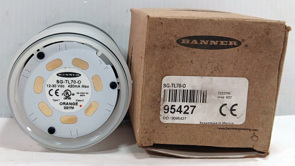 1 NEW BANNER 95427 SG-TL70-O ORANGE STACK LIGHT MODULE NIB ***MAKE OFFER***