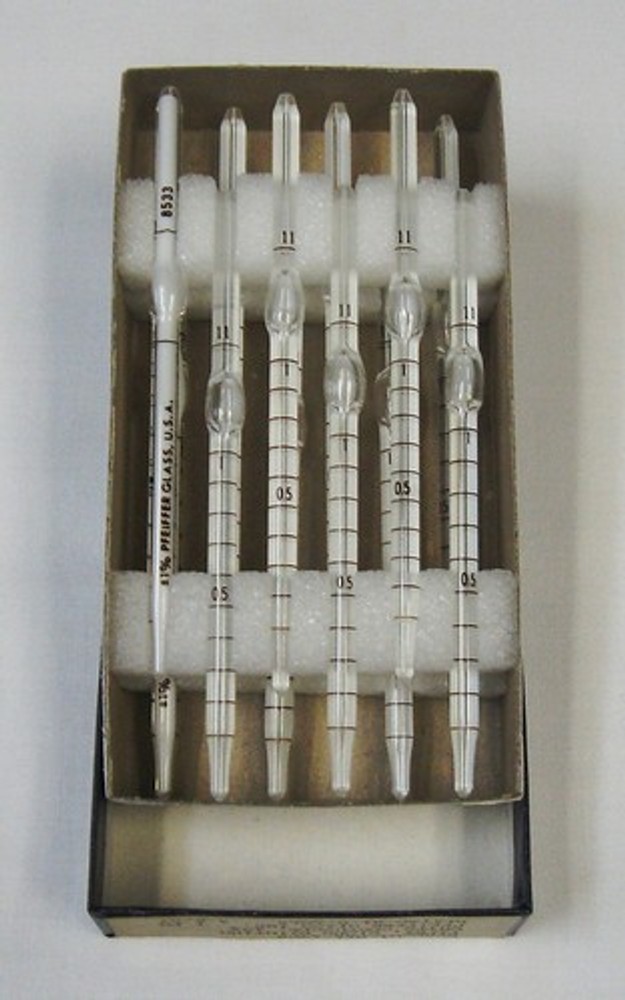 12 Made-in-the-USA WBC White Blood Cell Diluting Pipet Pipets Pipette Pipettes