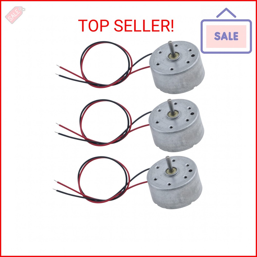Antrader DC Motor Mini 5V 6000RPM Electric Motor with Wire for DIY Toys Pack of