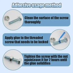 LOOLIFL Blue Thread Locker 243 Nuts-Bolts Locker, Screw Adhesive Lock Tight Seal