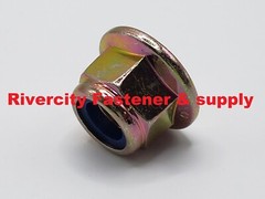M8-1.25 Nylon Insert Flange Lock Nuts 8mm x 1.25 Flanged Stop Nut 8×1.25 ZY