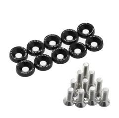 10pcs M6 Aluminum Fender Washer & Bolt Set for Bumper Engine License Plate – NEW