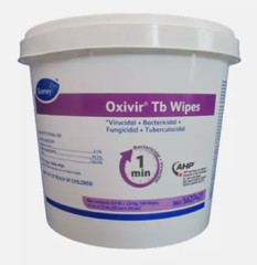 4 Diversey Oxivir Tb LARGE Hospital Wipes 11×12″ (28x30cm) 160 Wipes w/Container