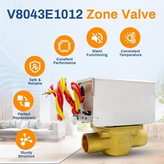 3PC V8043E1012 Motorized Zone Valve,3/4″ Sweat Zone Valves replacement honeywell