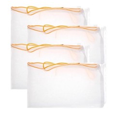 4 Pcs Red Wine Filter Bag Drawstring Brewing Adjustable Nut Milk Strainer