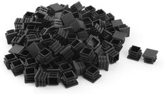 50 Pack 3/4 Inch Square Plastic Plug Tubing End Caps Chair Glide Insert
