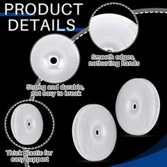500pcs Plastic Cap Washers for Nails/Screws – 1-1/8” Flat, Holiday Light Decor,