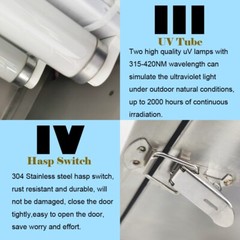 110V SUS304 Stainless Steel UVA Aging Test Chamber 315nm-420nm(UVA)