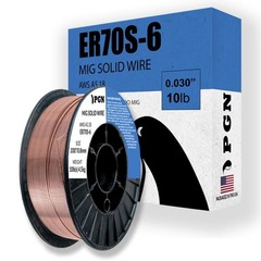 PGN Solid MIG Welding Wire – ER70S-6 .030 Inch – 10 Pound Spool .030″, Copper