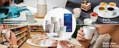 Disposable Paper Coffee Cups 3 oz 100 Count, Bathroom Mouthwash Cups, Leak-Proof