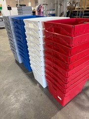 Lot of 20 Corrugated Plastic Postal Mail Type Totes Bin 18.5″L x 13.5″W x 11.5″H